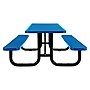 Global Industrial 8' Rectangular Picnic Table, Expanded Metal, Blue (277153BL)~#|#~88EB8B38-FF11-4104-85A639E398392B00_sc7