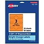 Avery Decorative Edge Multipurpose Labels, 2-3/8" x 8", Bright Orange, 60/Pack (94117)~#|#~88EF8E2C-E989-4B0B-A77A3C8624AC82EA_sc7