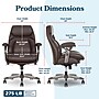 La-Z-Boy Caelan Ergonomic Faux Leather Swivel Task Chair, Dark Brown (52705-DBRN)~#|#~88F52758-C0DB-49E8-B4C917FACD45DF10_sc7