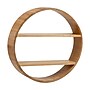 Mind Reader 2-Shelf Wall Decor Circular Floating Shelves, Brown (WWALLCIR-BRN)~#|#~88F77D37-3588-4979-98E3590E6BE94832_sc7