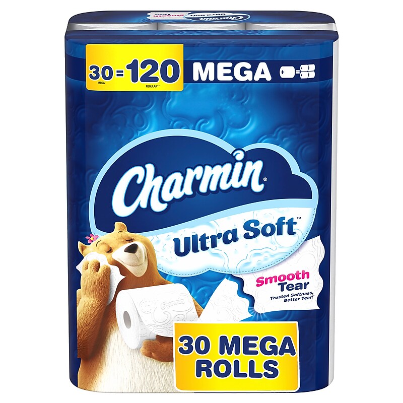 Charmin Ultra Soft Toilet Paper, 2-ply, White, 224 Sheets/Roll, 30 Rolls/Case (88029) image 1