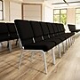 Flash Furniture HERCULES Series Fabric Stacking Church Chair, Black/Silver Vein Frame (XUCH60096BKSV)~#|#~890010A3-6920-46E7-A87AB3034F4022E0_sc7