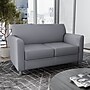Flash Furniture Hercules Diplomat LeatherSoft Loveseat, Gray/Chrome Legs (BT8272GYCHR)~#|#~8900EE1C-EB4F-4951-831A78D08BD65FE6_sc7