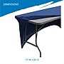 Iceberg 72"L x 30"W Stretch-Fabric Table Cover, Blue (16526)~#|#~890814D7-2BDA-49DB-B026AA450ACCD322_sc7
