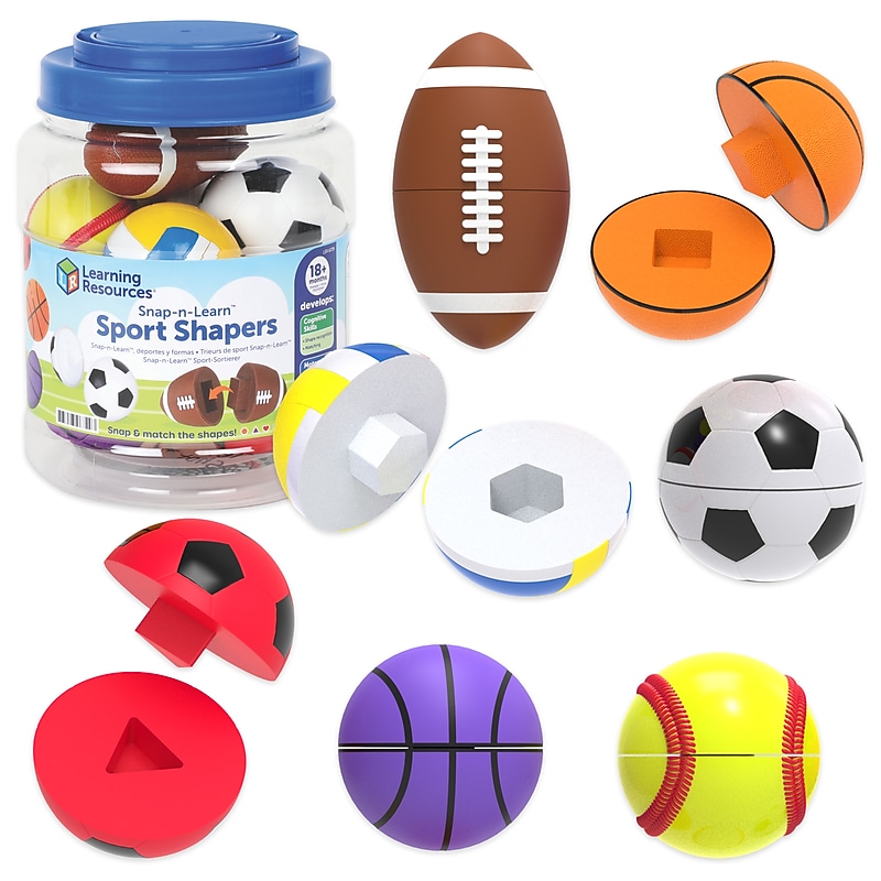 Learning Resources Snap-n-Learn Sports Shapers, Assorted Colors (LER6729) image 1
