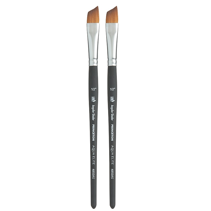 Princeton Aqua Elite Watercolor Synthetic Angle Shader Brush, 2/Pack (PBXP4850AS050-2) image 1