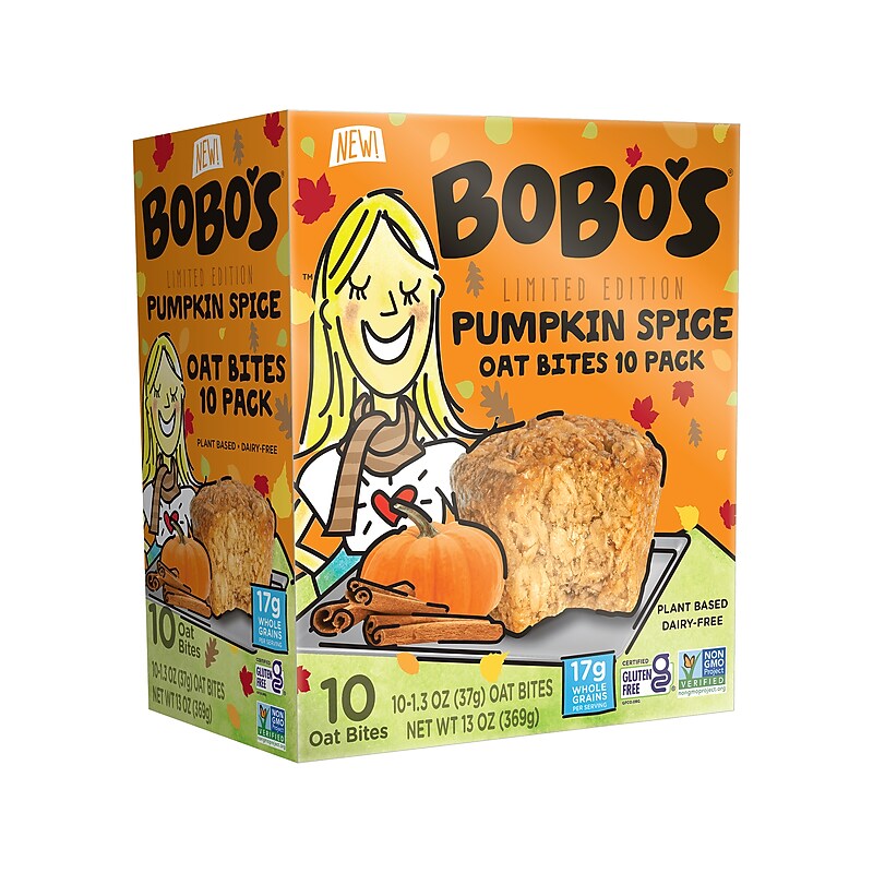 Bobo's Gluten Free Pumpkin Spice Oat Bites, 1.3 oz., 10 Bites/Box (523-D) image 1
