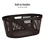 Mind Reader 10.57-Gallon Laundry Basket with Handles, Plastic, Brown, 2/Set (2HHAMP40-BRN)~#|#~8910E805-44BC-4A24-AF9B69A977E23CFF_sc7