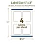 Avery Dissolvable Rectangle Multipurpose Labels, 4" x 3", Off-white, 40/Pack (94252)~#|#~8911E51A-8F54-4FF1-BAA5ED926DA8B101_sc7