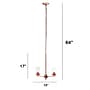 Lalia Home 3-Light 15" Classic Clear Glass and Metal Hanging LED Pendant Chandelier, Rose Gold (LHP-3012-RG)~#|#~89139EC7-202A-4061-92BA76084E6326B4_sc7