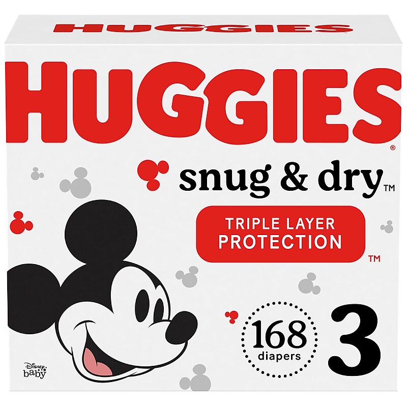Huggies Snug & Dry Diapers, Size 3, 168 Count (51520) image 1