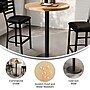 Flash Furniture Bennett 30" Round Wooden Commercial Indoor Table, Natural Top/Black Base (GSFRD30NTTR18B)~#|#~89186D40-21A3-456F-AEB2D160226BD56E_sc7