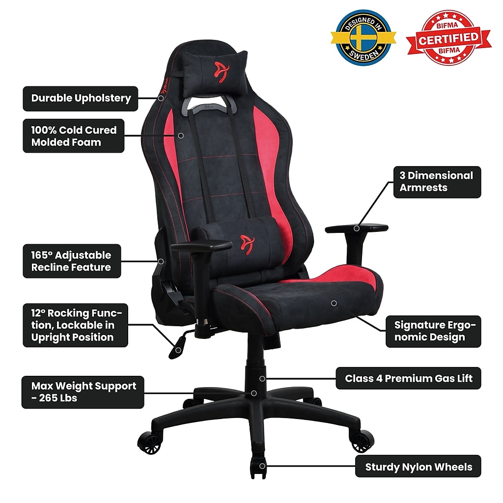 Infographic-style feature callouts for Torretta chair