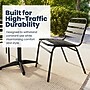 Flash Furniture Lila Indoor-Outdoor Restaurant Stack Chair, Black (TLH015CBK)~#|#~891ABC7C-FCCB-446B-ABD7751684A259F3_sc7