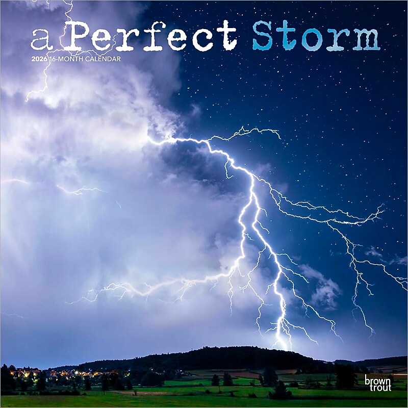 2026 BrownTrout A Perfect Storm 12" x 12" Monthly Wall Calendar (9798330702008) image 1