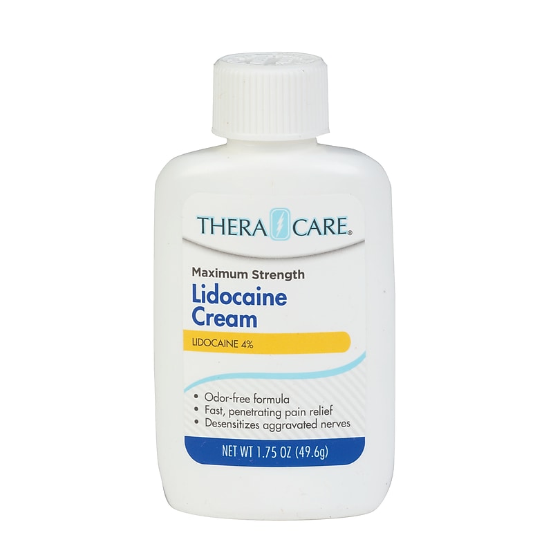 TheraCare Maximum Strength Lidocaine Cream Bottle, 1.75 oz. (19-930) image 1