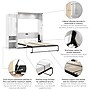 Bestar Avalon Queen Murphy Bed and Storage Cabinet with Pull-Out Shelf (87W) - High-Gloss White~#|#~892384D5-F2E0-4AA2-AE1FE4A1B2C335FB_sc7