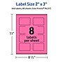 Avery Laser/Inkjet Rectangle Multipurpose Labels, 2" x 3", Bright Pink, 640/Box (94237)~#|#~89251EDC-3591-415B-ACAE6EBCD22A8CEE_sc7
