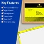 Avery Rectangle Laser/Inkjet Multipurpose Labels, 4.75" x 7.75", Neon Yellow (20/Pack)~#|#~892B57A5-DC8E-4896-BB10329520DFD6E4_sc7