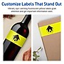 Avery Rectangle Multipurpose Labels, 11" x 4.25", Neon Yellow, 40/Pack (94266)~#|#~892C736E-2087-42C1-895F789D737F3BE1_sc7