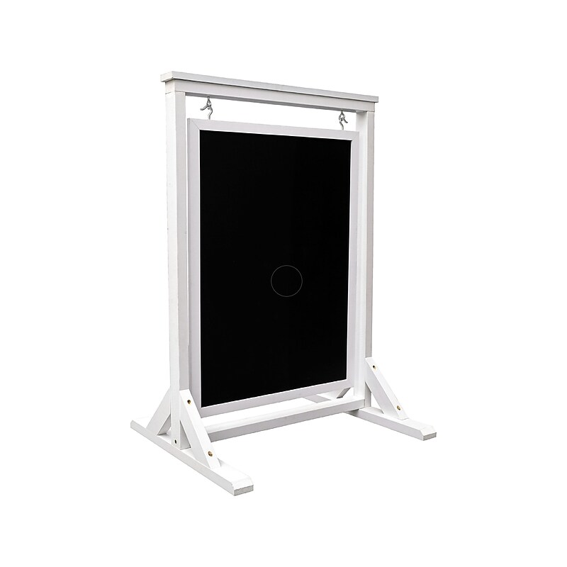 Excello Global Products Indoor/Outdoor Chalkboard Stand, 21" x 30", White/Black (HD-0090-WHT-OS) image 1