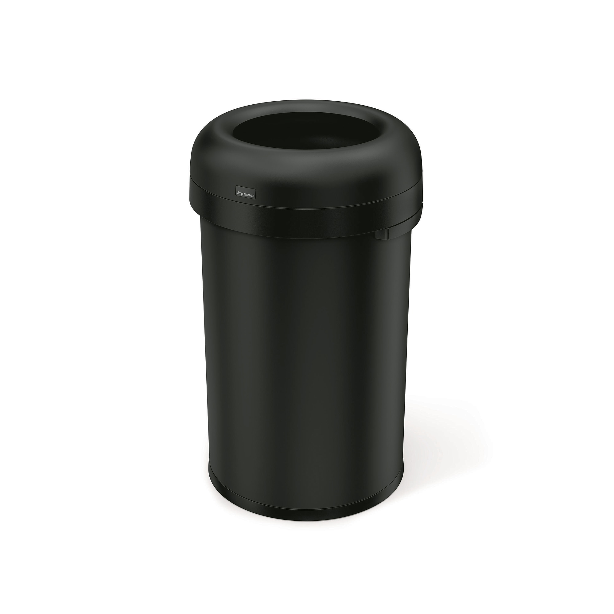simplehuman Commercial Bullet Steel Trash Can with Open Lid, 21 Gallon, Matte Black (CW1494) Sansujyuku sansujyuku.com