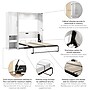 Bestar Avalon Full Murphy Bed and Storage Cabinet with Pull-Out Shelf (81W) - High-Gloss White~#|#~89336E91-81D8-4DDB-A55CD87EEAB5A3EE_sc7