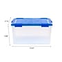 Iris 62.8 Quart Element Resistant Ultimate Clear Plastic Latching Storage Bin, Clear, 3/Pack (500141)~#|#~8935B6C1-5737-4913-847EB79297122F1F_sc7