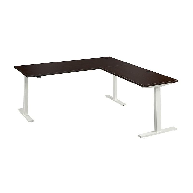 Bush Business Furniture Move 60 Series 72"W L Shaped Adjustable Standing Desk, Mocha Cherry (M6SL7278MRWK) image 1