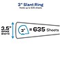 Avery Heavy Duty 3" 3-Ring View Binders, Slant Ring, White, 2/Pack (79791)~#|#~893E3B43-7C8D-49E0-9B65457834A3122A_sc7