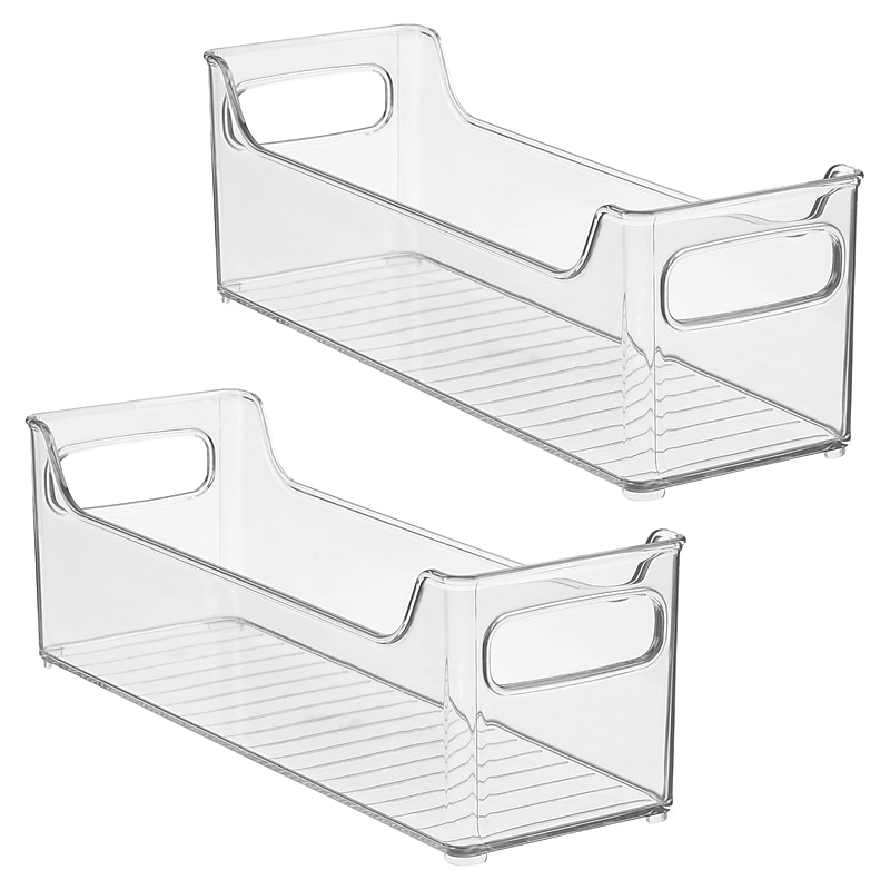 iDESIGN Medium Stackable Plastic Storage Bin, Clear (73430M2) image 1