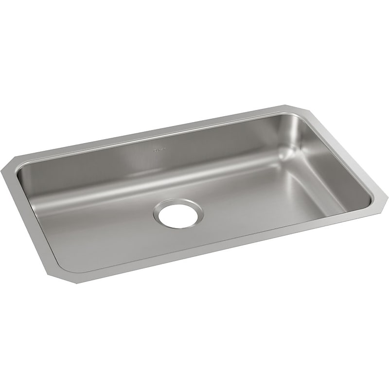 Elkay Lustertone Classic Single-Bowl Undermount Sink, 18.5" x 30.5" x 5.38", Stainless Steel, Lustrous Satin (ELUHAD281655) image 1
