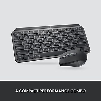 Logitech MX Keys Mini Combo Wireless Keyboard and Laser Mouse, Graphite (920-011048)