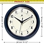 Infinity Instruments Round Retro Navy Blue Wall Clock, Aluminum, 9.5" (10940NB)~#|#~894AB6CD-8144-448F-8776877333F4AD87_sc7