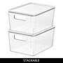 iDESIGN Small Stackable Plastic Storage Bin, Clear, 3/Pack (27994M3)~#|#~894F537F-0F02-45D8-B70DCB415B7B3035_sc7