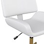 Martha Stewart Tyla Armless Faux Leather Swivel Executive Chair, White/Polished Brass (CH2209215WHGLD)~#|#~8951E702-73DB-4B3B-B0F573996E591CB2_sc7
