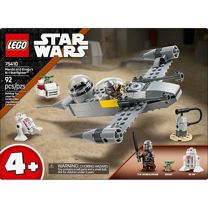 LEGO Star Wars: The Mandalorian Mando and Grogu's N-1 Starfighter, 92 Pieces (75410) image 1