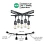 Bulbrite 48-foot String Light Kit with Clear Shatter Resistant Vintage Style S14 LED Light Bulbs (812483)~#|#~89563FC6-B21E-448D-A8184C1A4BA9F8E4_sc7