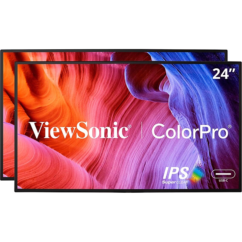ViewSonic ColorPro 24" 60Hz LED Monitor, Black (VP2468A_H2) image 1