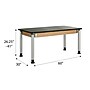 Diversified Woodcrafts Uplift! Hybrid ADA Rectangular Science Table, 60" x 30", Height Adjustable, Black/Oak (P8141K)~#|#~89620F7D-3A6C-4234-B645544422089D21_sc7