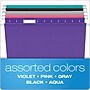 Pendaflex Reinforced Hanging File Folders, 1/5 Tab, Letter Size, Assorted Jeweltone Colors, 25/Box (PFX 4152 1/5 ASST2)~#|#~896739BA-35BB-418F-ABA91C13ECCD5C94_sc7