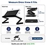 Uncaged Ergonomics WorkEZ Executive 18" Laptop Aluminum Cooling Stand, Black (WEEb)~#|#~896B7DA0-CB6E-46AF-AA69FD3015B4C163_sc7