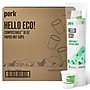 Perk™ Eco Compostable Paper Hot Cup, 10 Oz., White/Green, 500/Carton (PK56223CT)~#|#~896C8151-22AC-4BA1-A510D7628EDCD1E1_sc7