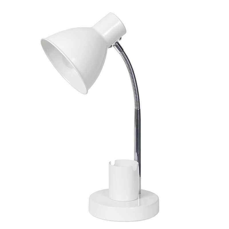 Simple Designs Sleek Essentials LED Desk Lamp, 16.22", Off White (LD1076-OFF) image 1