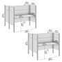 Bush Business Furniture Pro-Biz 55.39"H x 125.04"W 4 Person Back to Back Cubicle Panel Workstation, White (100875DG-17)~#|#~896EF83D-C230-479F-B67465344C3BDA40_sc7