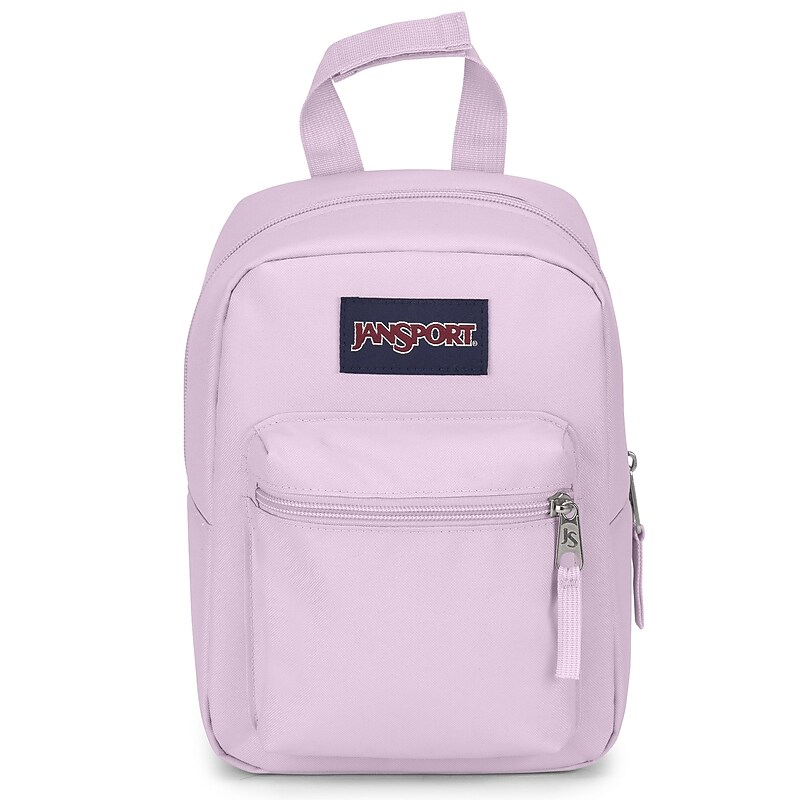JanSport Big Break Insulated Lunch Bag, 2-Compartment, Pink Ice (JS0A352LEX0) image 1