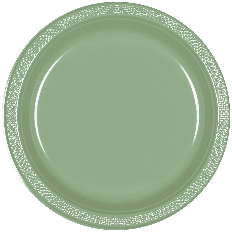 Party City 7" Plastic Plates, Jade, 20/Pack (AM431755-166-NS) image 1