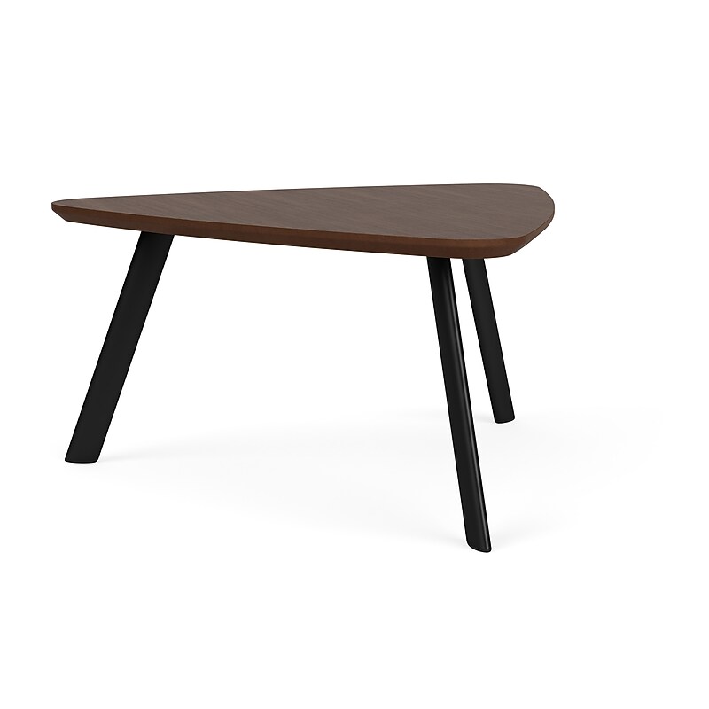 Lesro Willow 36"W x 36"D Laminate Coffee Table, Riftwood Walnut/Black (LX0536.SBK.TRW) image 1