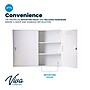 Viva Comfort Large Double Door Medicine Locking Secure Storage Medical Cabinet, 1.7 cu. ft., White (ADIME999-03-WHI-MK)~#|#~897B338F-D8C5-4F6D-9D6B8EB3AE258B39_sc7