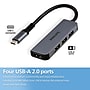 Philips 4-Port USB 3.0 Hub, Gray (SWL3573S/37)~#|#~897B4585-91AD-481E-A81577F6E2927241_sc7
